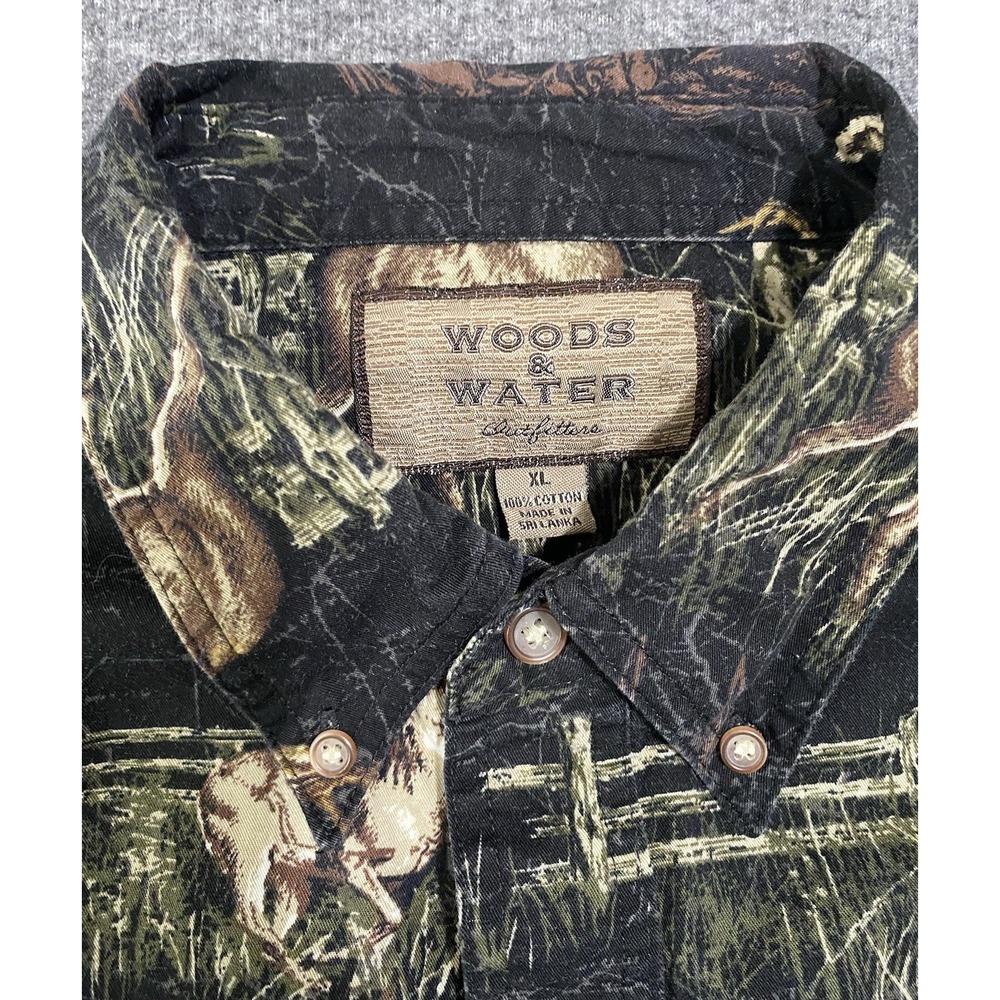Woods and Water Outfitters Long Sleeve Mens Button Down Shirt Size XL - Picture 2 of 8